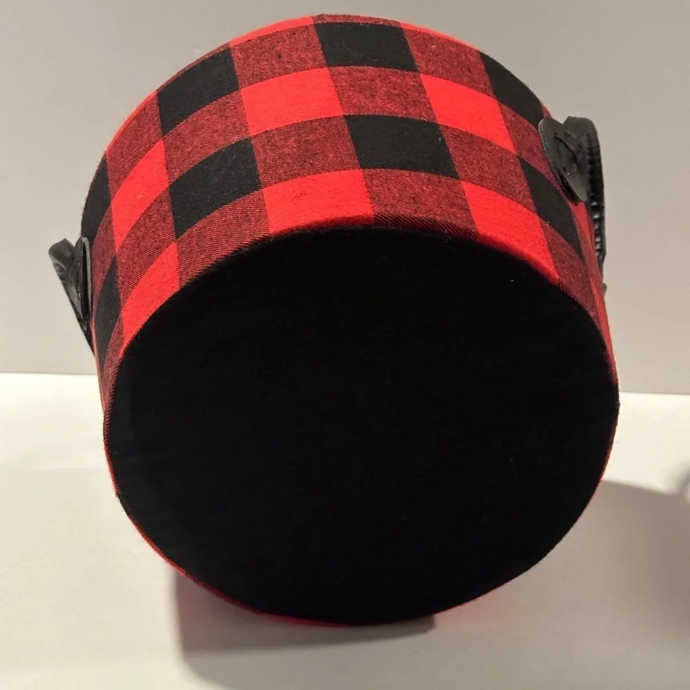 Buffalo Plaid Storage Basket with Handles